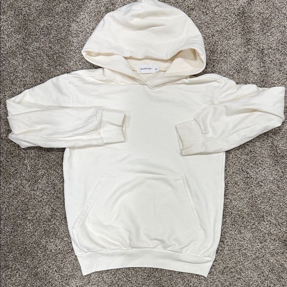 TALENTLESS Cream Pullover Hoodie